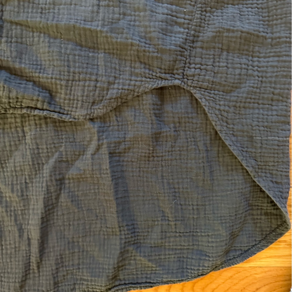 Bella Amore Navy Oversized Button Down Shirt View 4